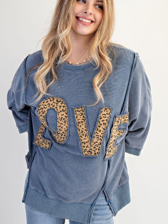 EASEL Sweaters - EASEL  OVERSIZED WASHED TERRY PULLOVER 100% COTTON